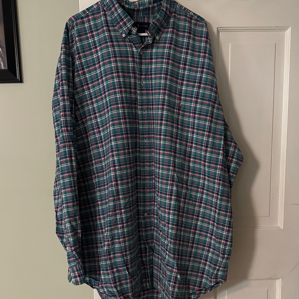 Polo Ralph Lauren Green Plaid Casual Shirt